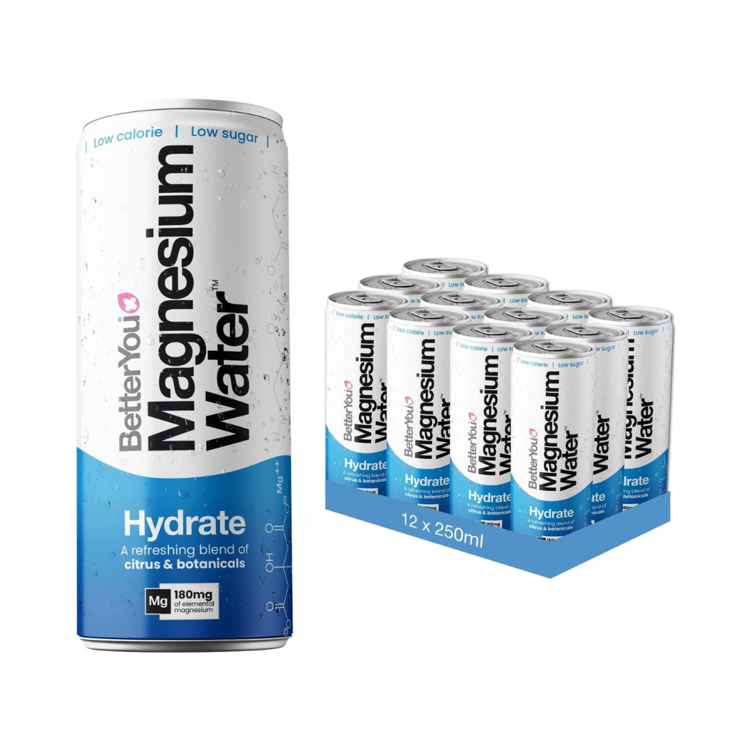BetterYou Magnesium Water 12x250ml - Citrus & Botanicals - Hydrate