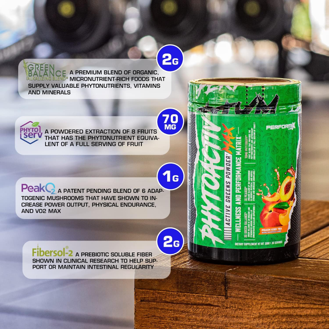 Performax Labs PhytoActiv Max Greens 330g - Strawberry Pineapple
