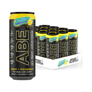 Applied Nutrition ABE All Black Everything Carbonated Can 12x330ml - Cloudy Lemonade