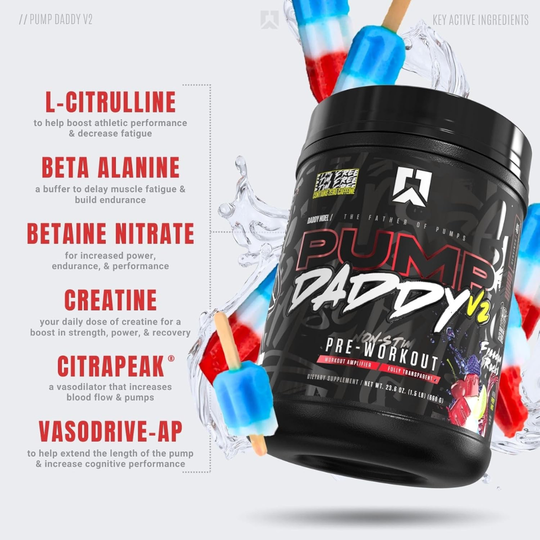 RYSE Pump Daddy V2 Non-Stim Pre-Workout 650g - Freedom Rocks