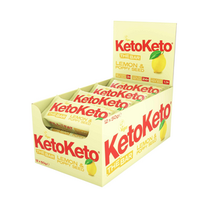 KetoKeto Bar 12x50g - Lemon and Poppy Seed