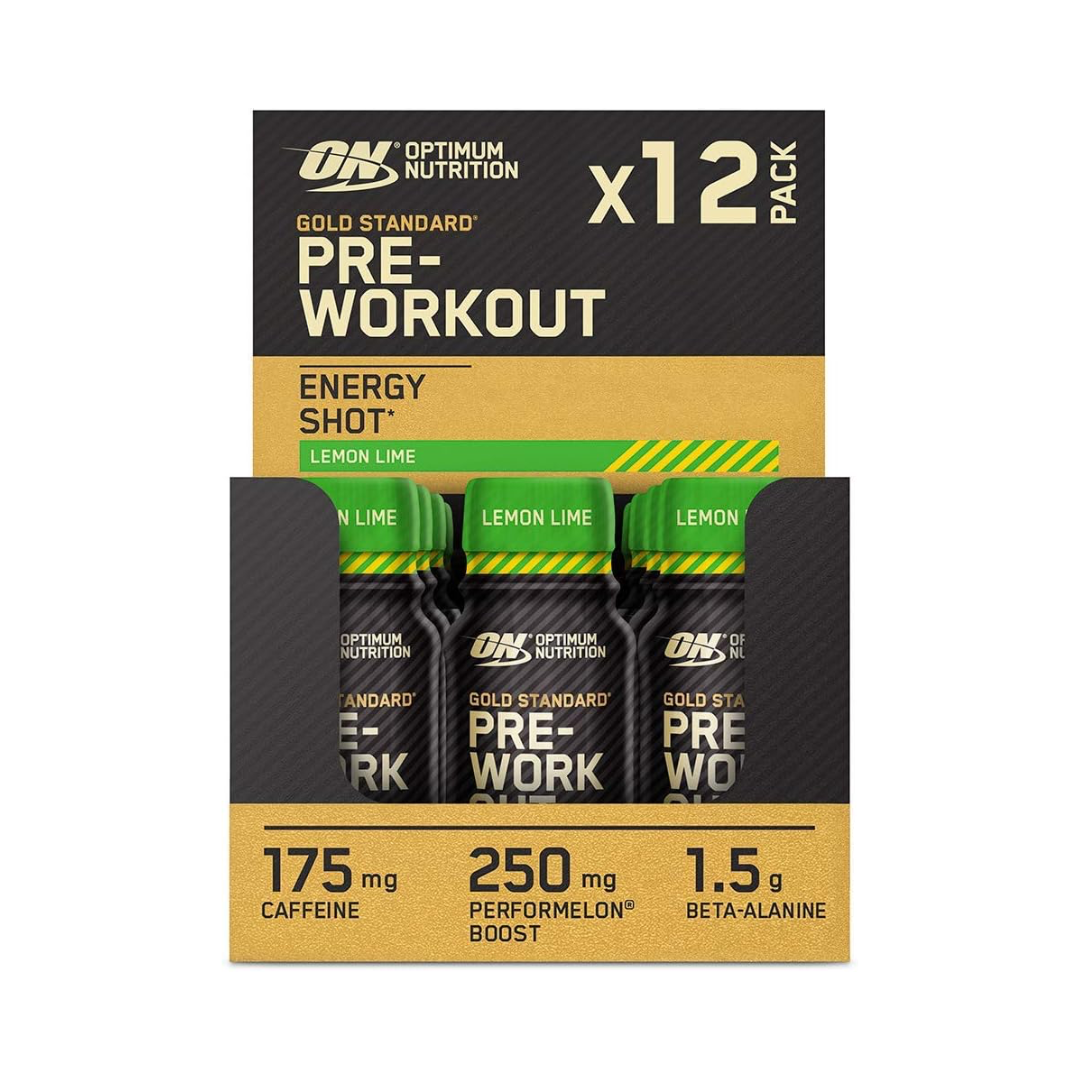 Optimum Nutrition Gold Standard Pre-Workout Shot 12x60ml - Lemon & Lime