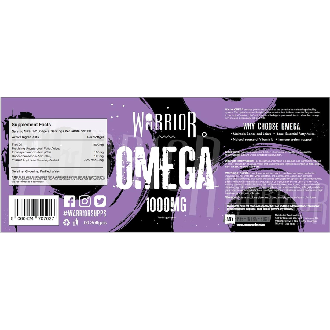 Warrior Core Omega 60 Softgels