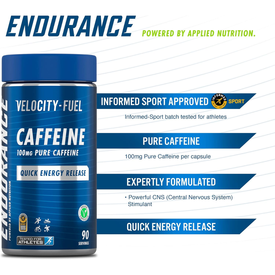 Applied Nutrition Endurance Pure Caffeine 100mg 90 Caps