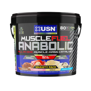 USN Muscle Fuel Anabolic Variety Pack 4kg - Cookies and Cream-Choc-Strawb-Vanilla