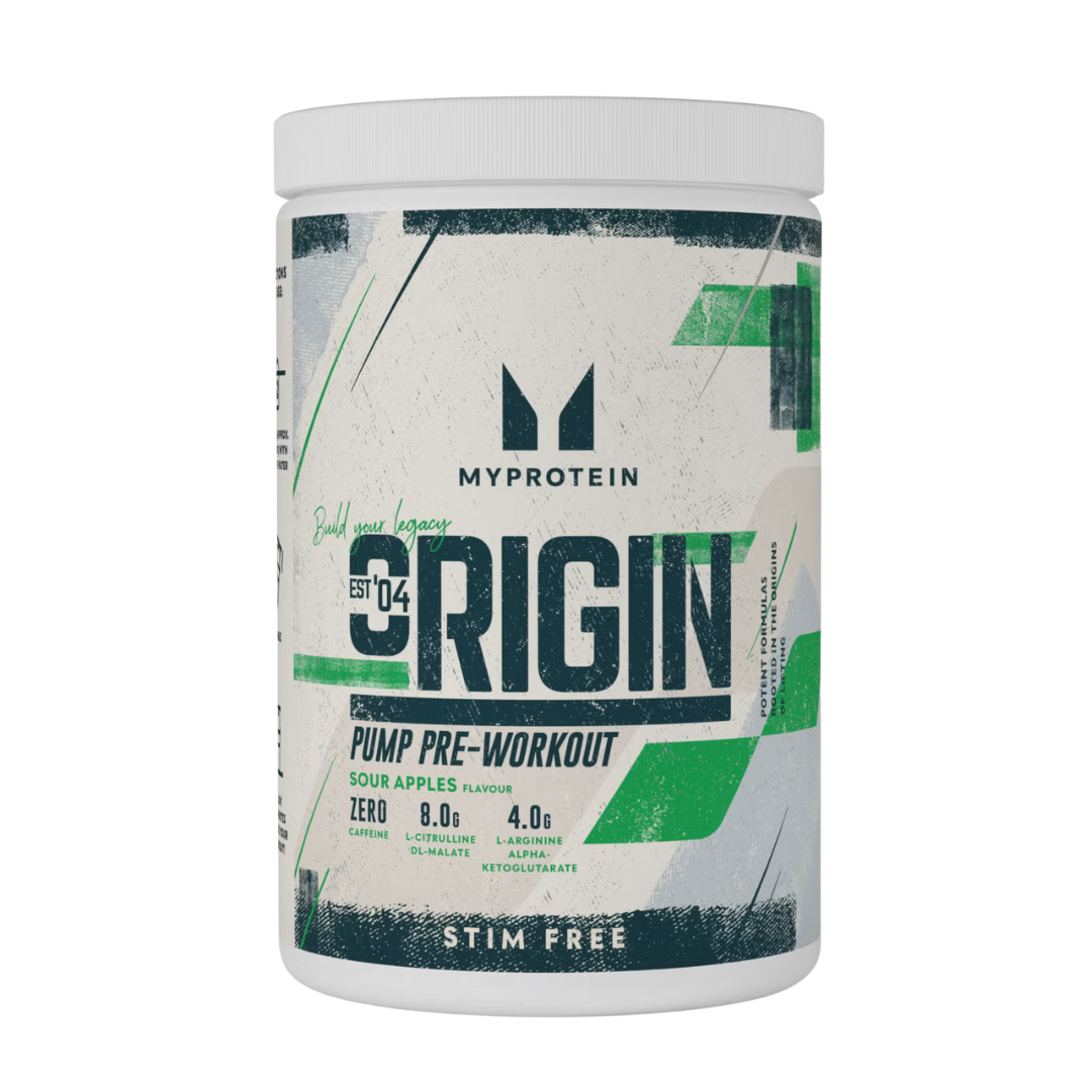 MyProtein Origin Pre-Workout Stim-Free 600g Sour Apples