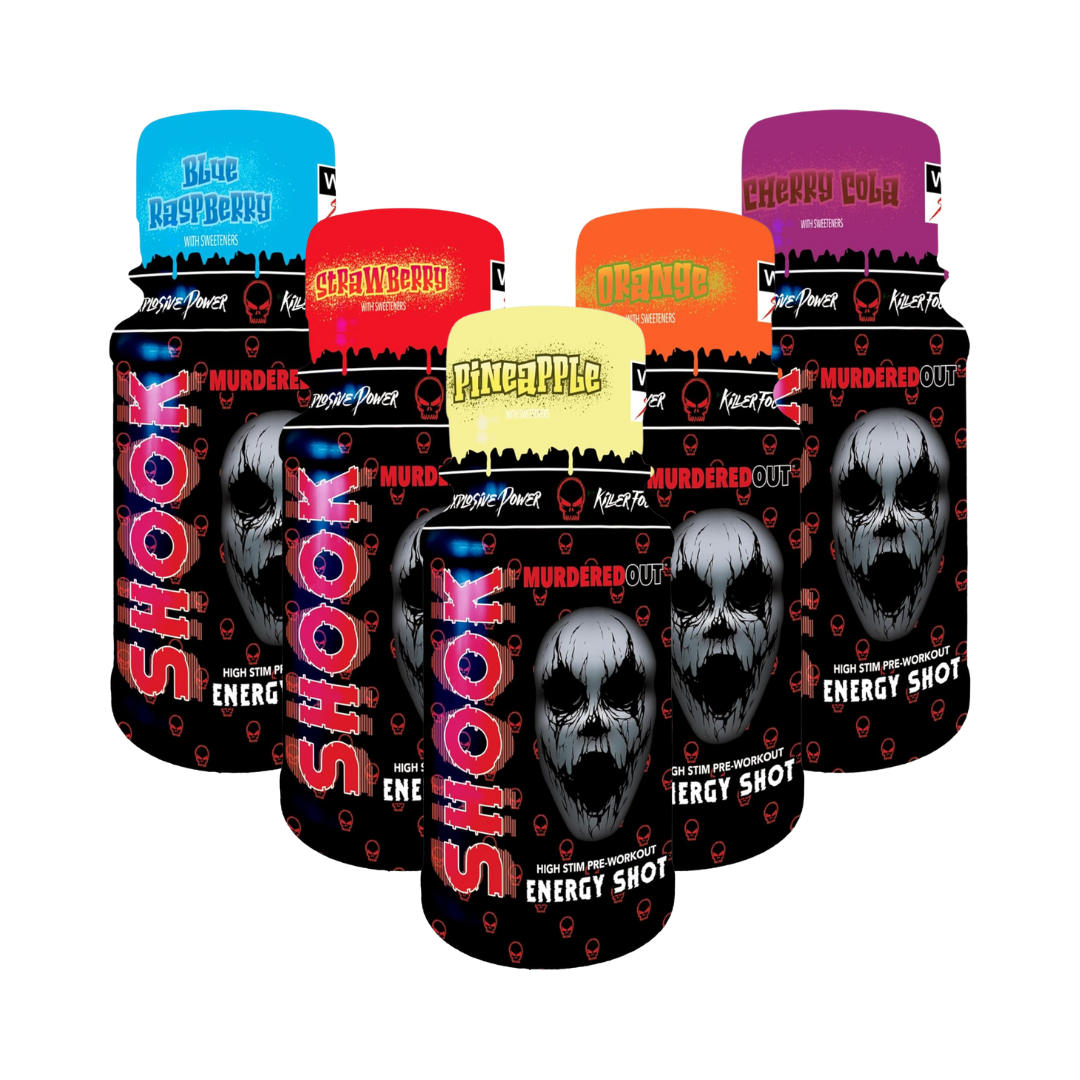 Murdered Out Shook Energy Shot 12x60ml - Strawberry