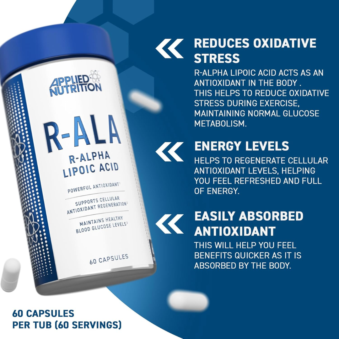 Applied Nutrition R-ALA R-ALPHA Lipoic Acid 60 Caps