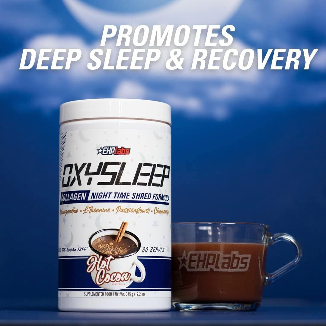 EHP Labs Oxysleep Collagen Night Time Shred Formula 351g 30 Servings Hot Cocoa