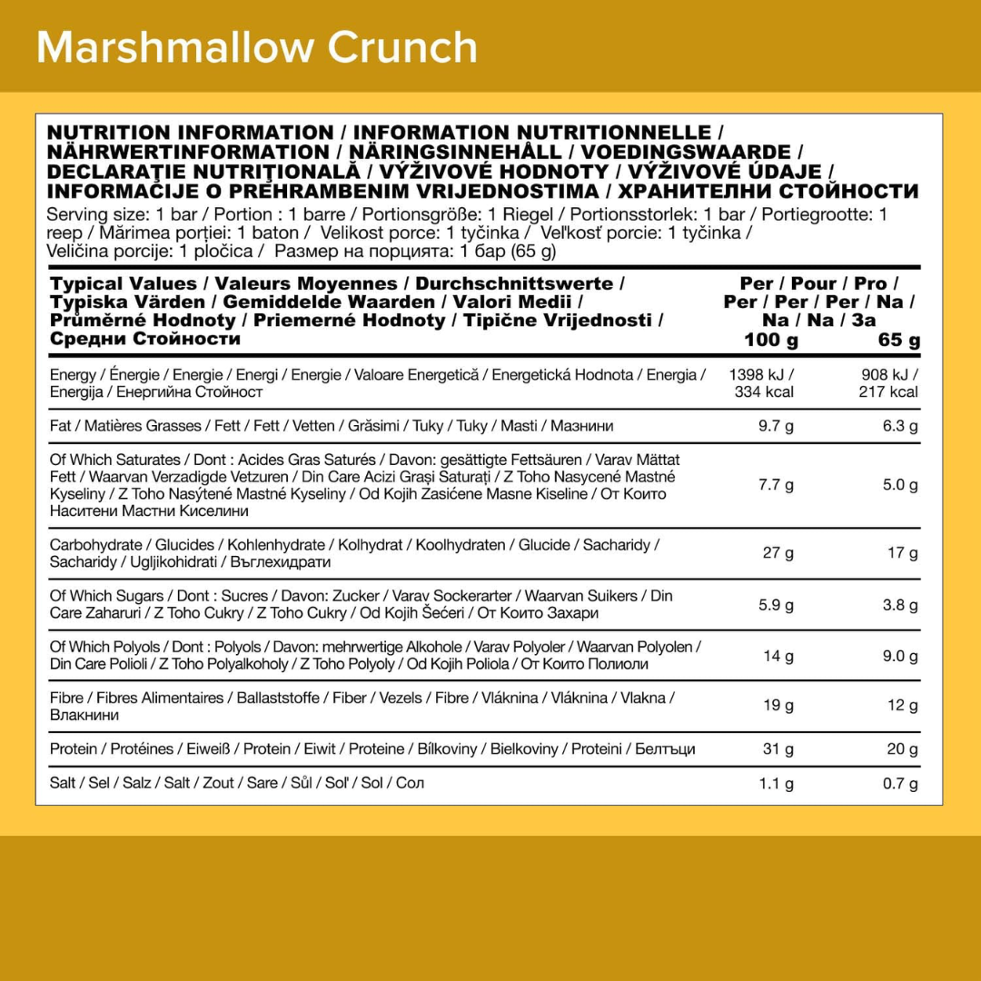 Optimum Nutrition Crunch Bar Box Of 10 - Marshmallow