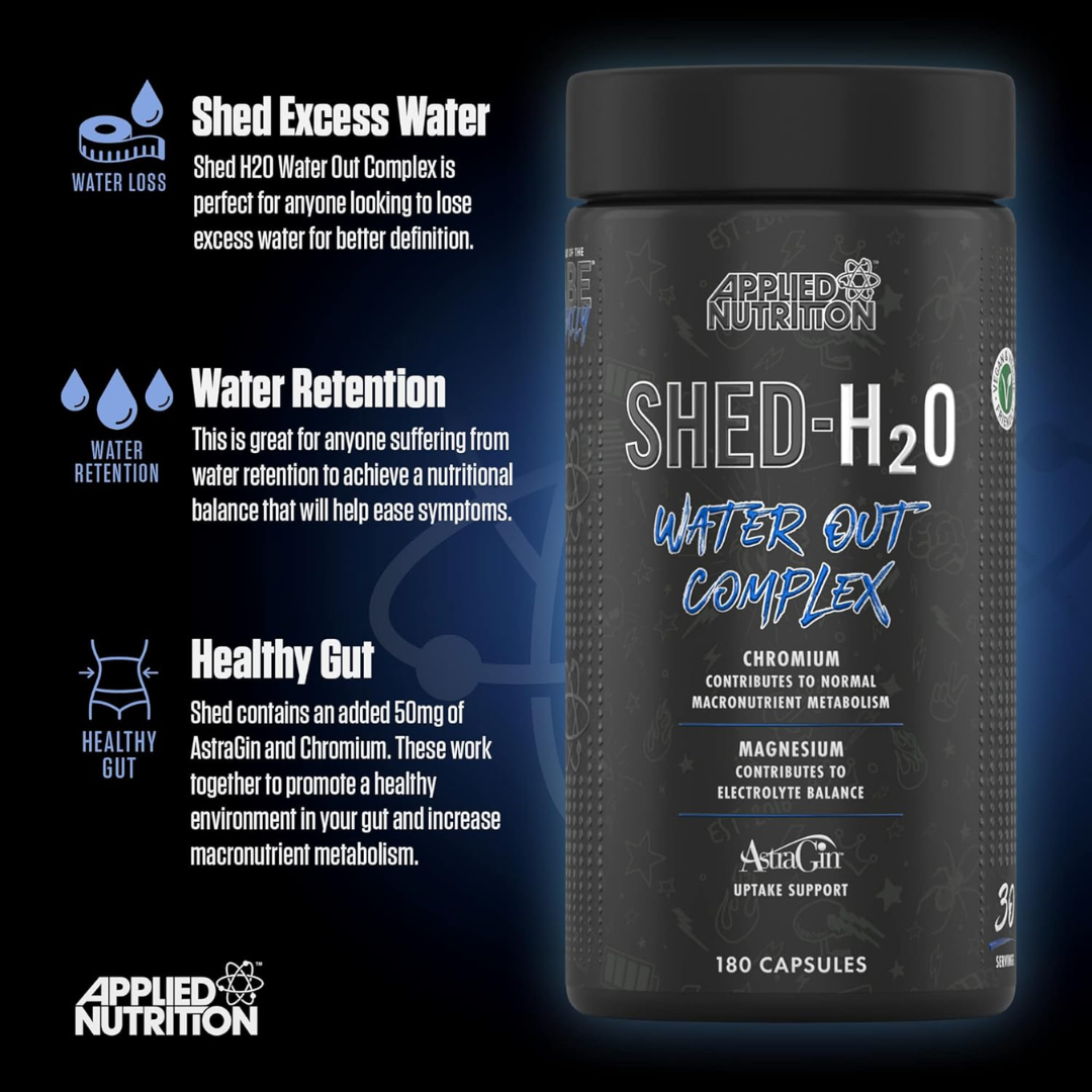 Applied Nutrition Shed H2O Water Out Complex 180 Caps