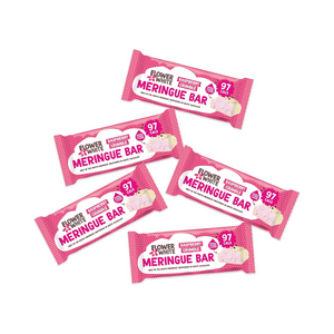 Flower & White Meringue Bar 12x20g - Raspberry Crumble