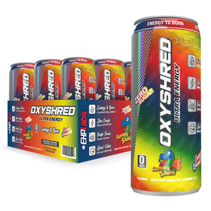EHP Labs OxyShred Ultra Energy Drink Lightly Carbonated Zero Sugar RTD 12x355ml - Gummy Snake