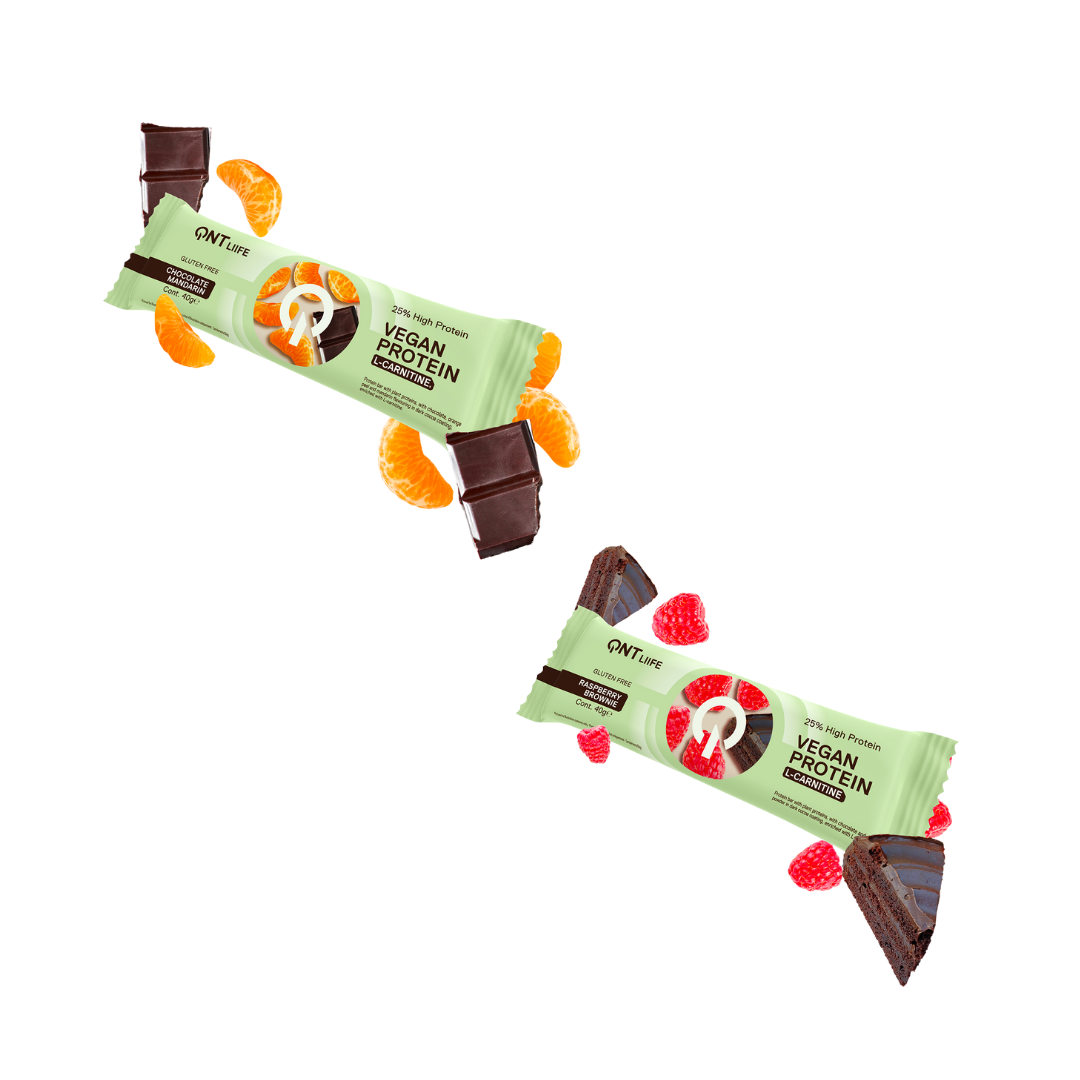 QNT Vegan Protein Bar 28x40g - Raspberry Brownie