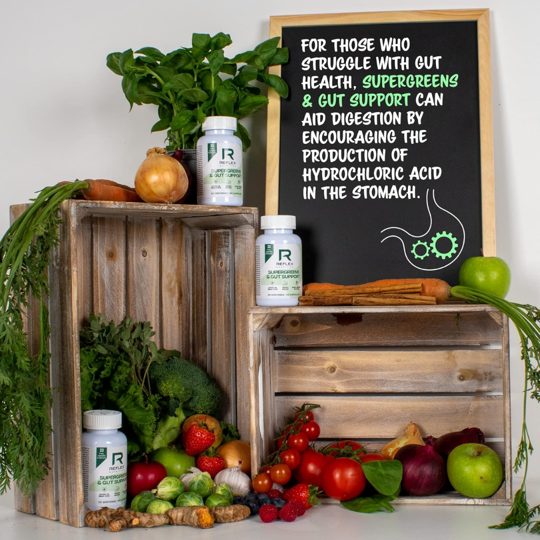Reflex Nutrition Supergreens & Gut Support 90 Veg Caps