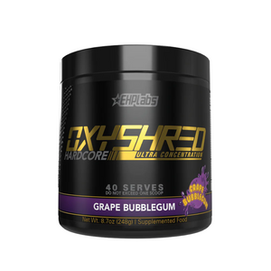 EHP Labs OxyShred Hardcore Ultra Concentration 40 Servings - Grape Bubblegum