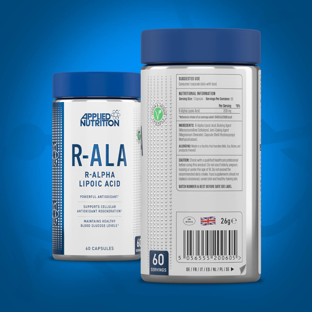 Applied Nutrition R-ALA R-ALPHA Lipoic Acid 60 Caps
