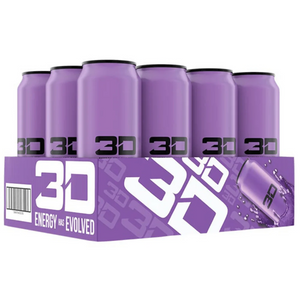 3D Energy Drink 12 x 473ml - Purple (Grape)