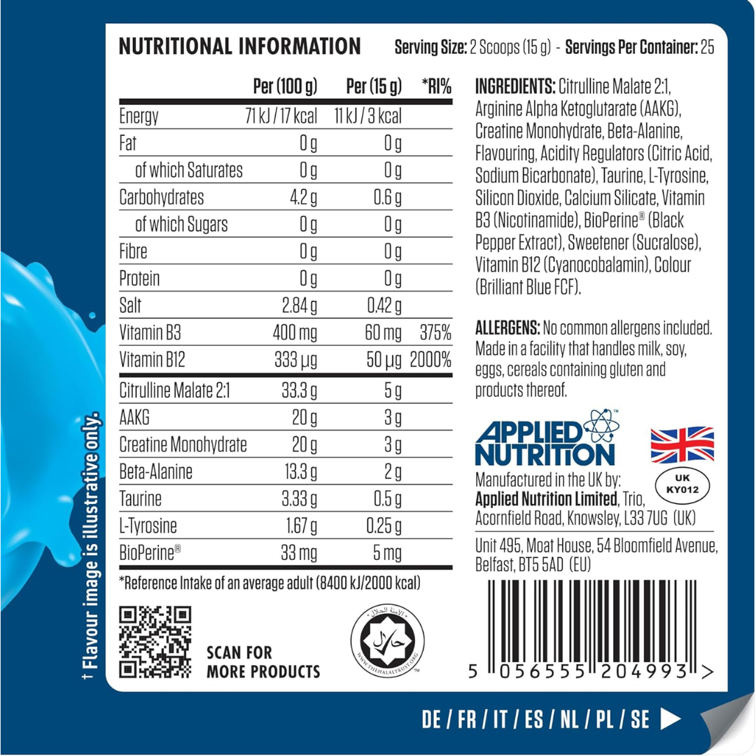 Applied Nutrition Pump 3G Zero Stim Free 375g - Fruit Burst