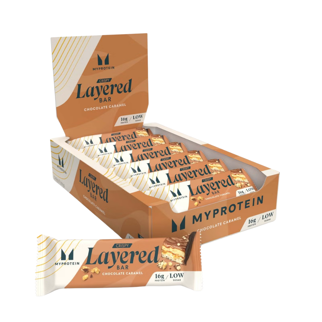 MyProtein Crispy Layered Protein Bar 12x58g - Chocolate Caramel