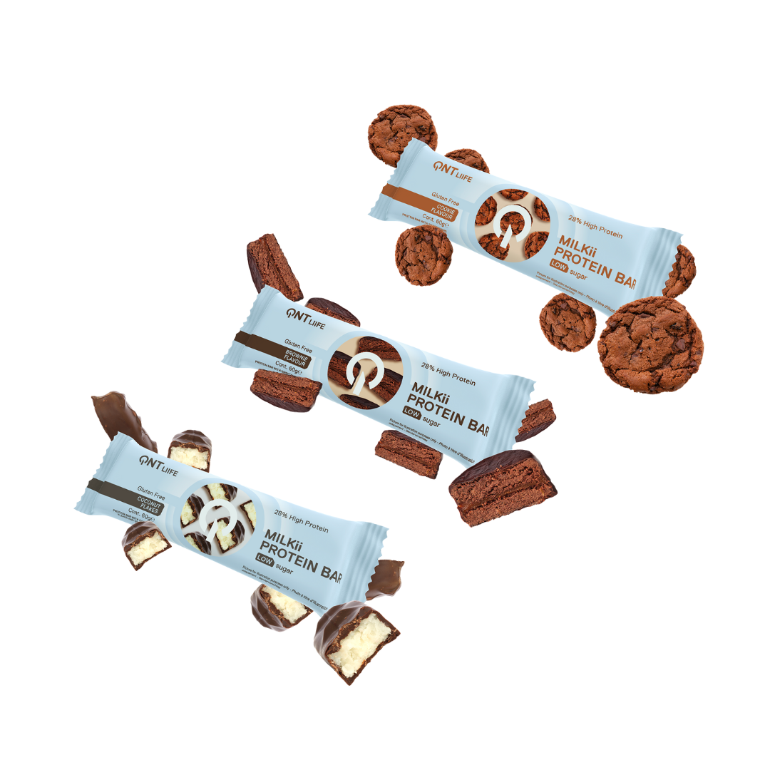 QNT Milkii Protein Bar 12x60g - Chocolate Caramel Brownie