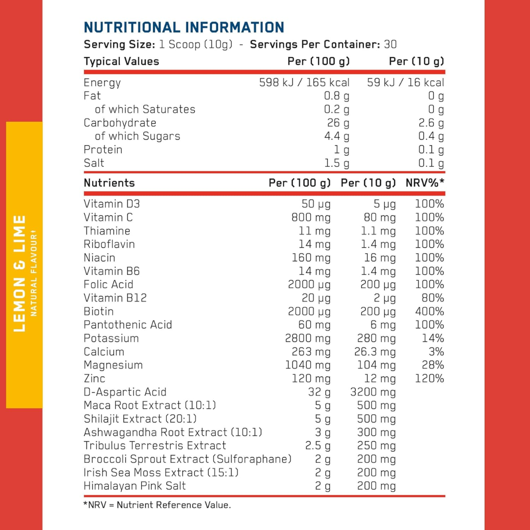 Applied Nutrition TRT (40+ RANGE) 300g Lemon & Lime