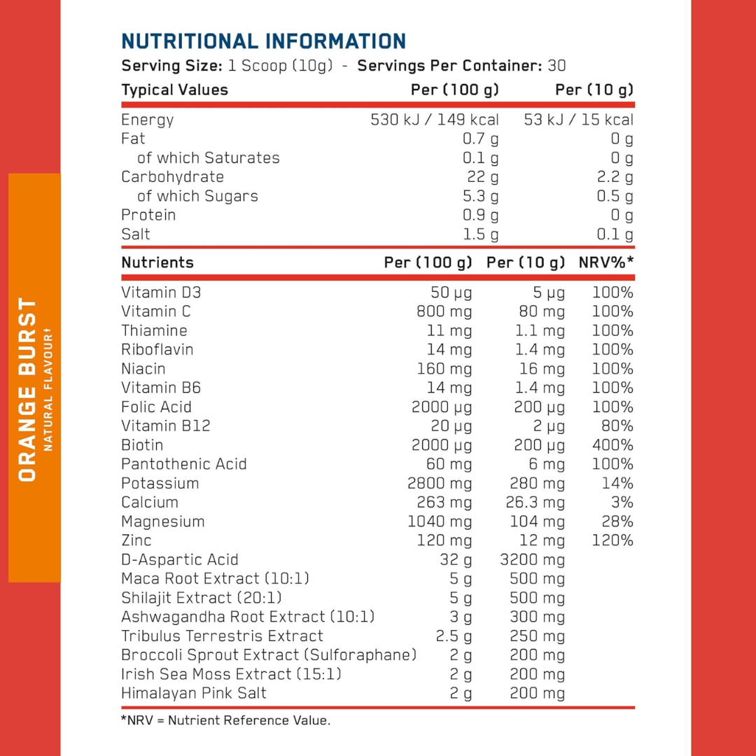 Applied Nutrition TRT (40+ RANGE) 300g Orange Burst