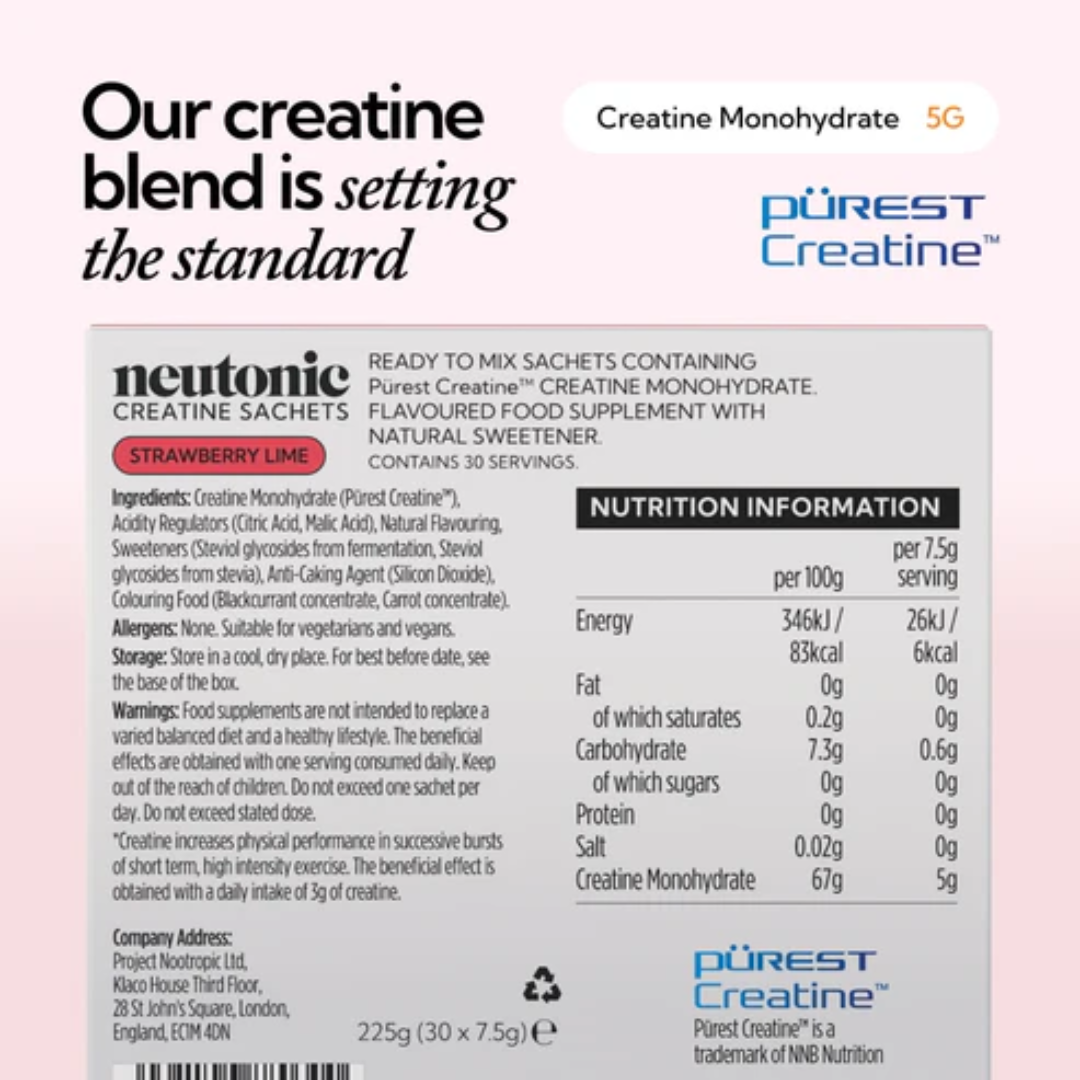 Neutonic Creatine 30 Sachets Strawberry Lime