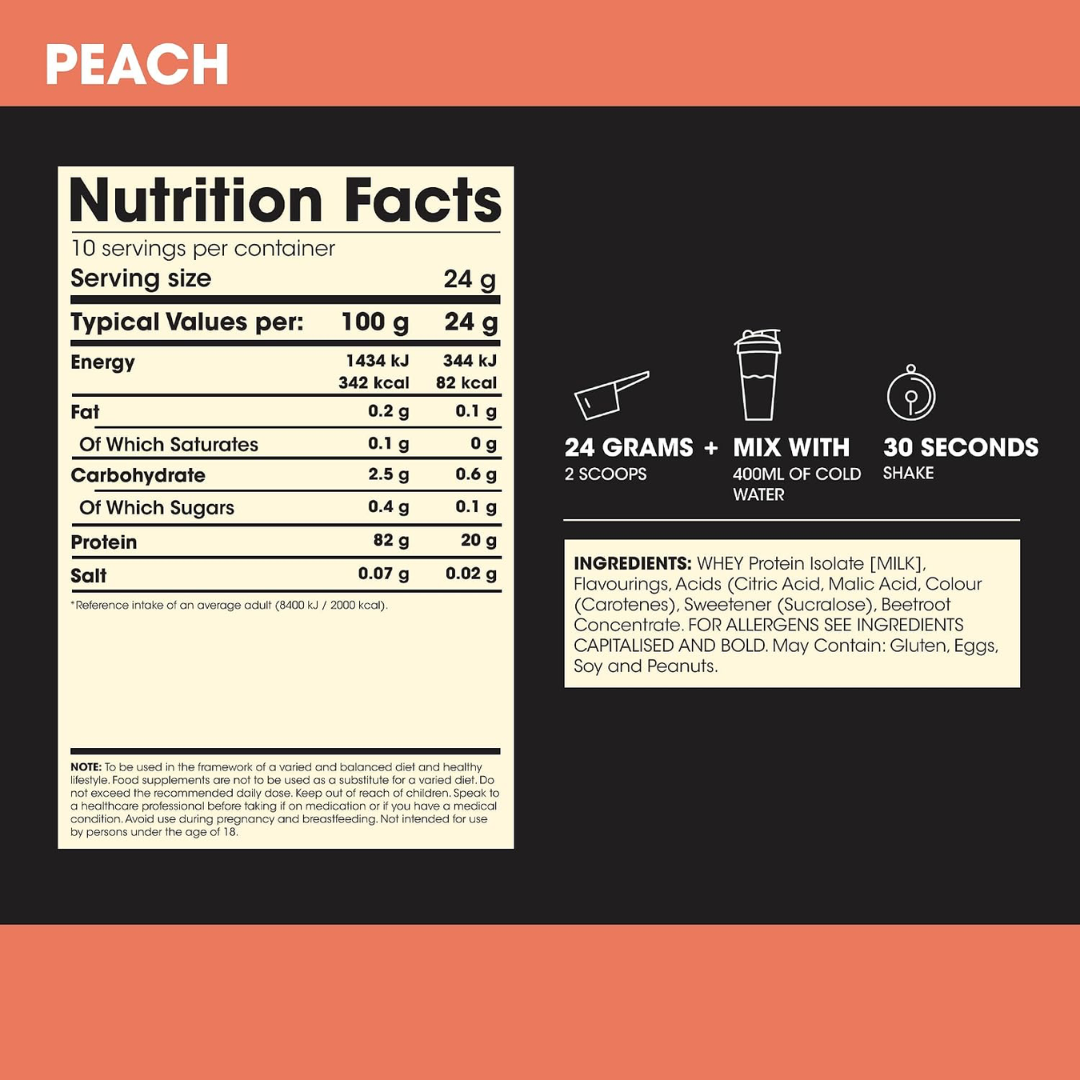 Optimum Nutrition Clear Whey Protein 240g Peach