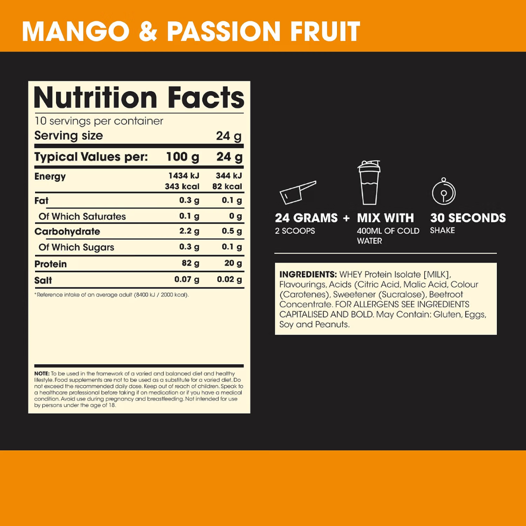 Optimum Nutrition Clear Whey Protein 240g Mango & Passion Fruit