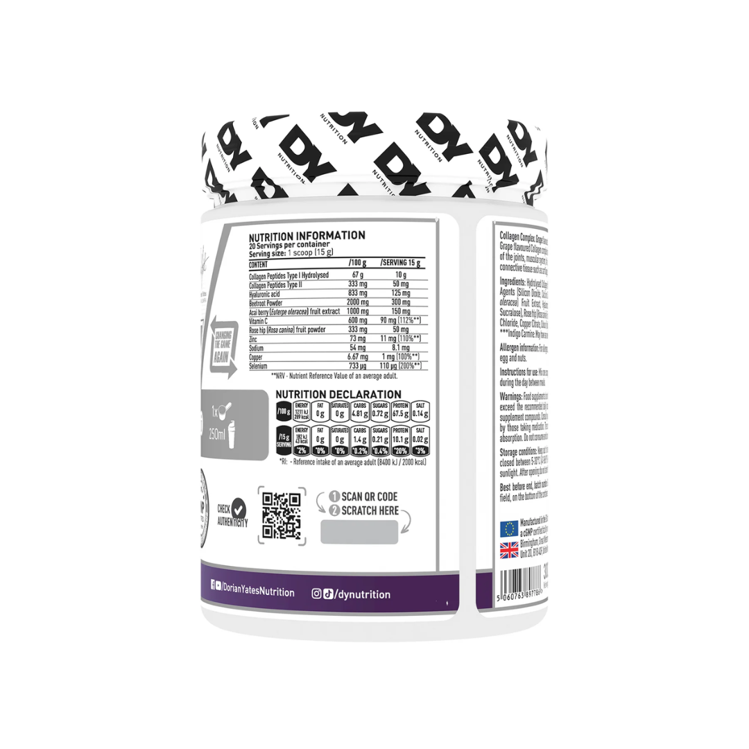 DY Nutrition Collagen Complex Powder 300g Grape