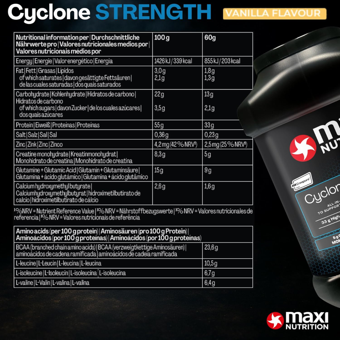 MaxiNutrition Cyclone Powder 1260g - Vanilla