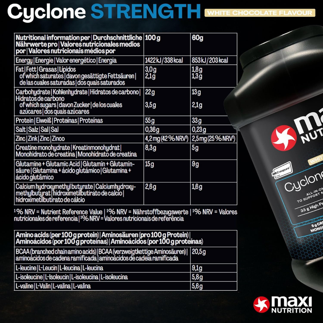 MaxiNutrition Cyclone Powder 1260g - White Chocolate