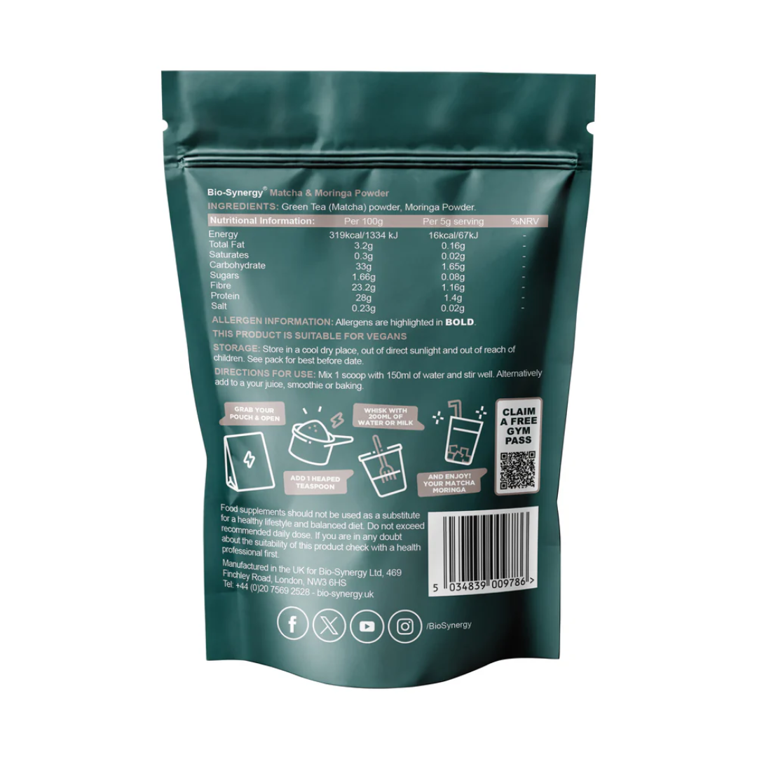 Bio-Synergy Matcha & Moringa 150g