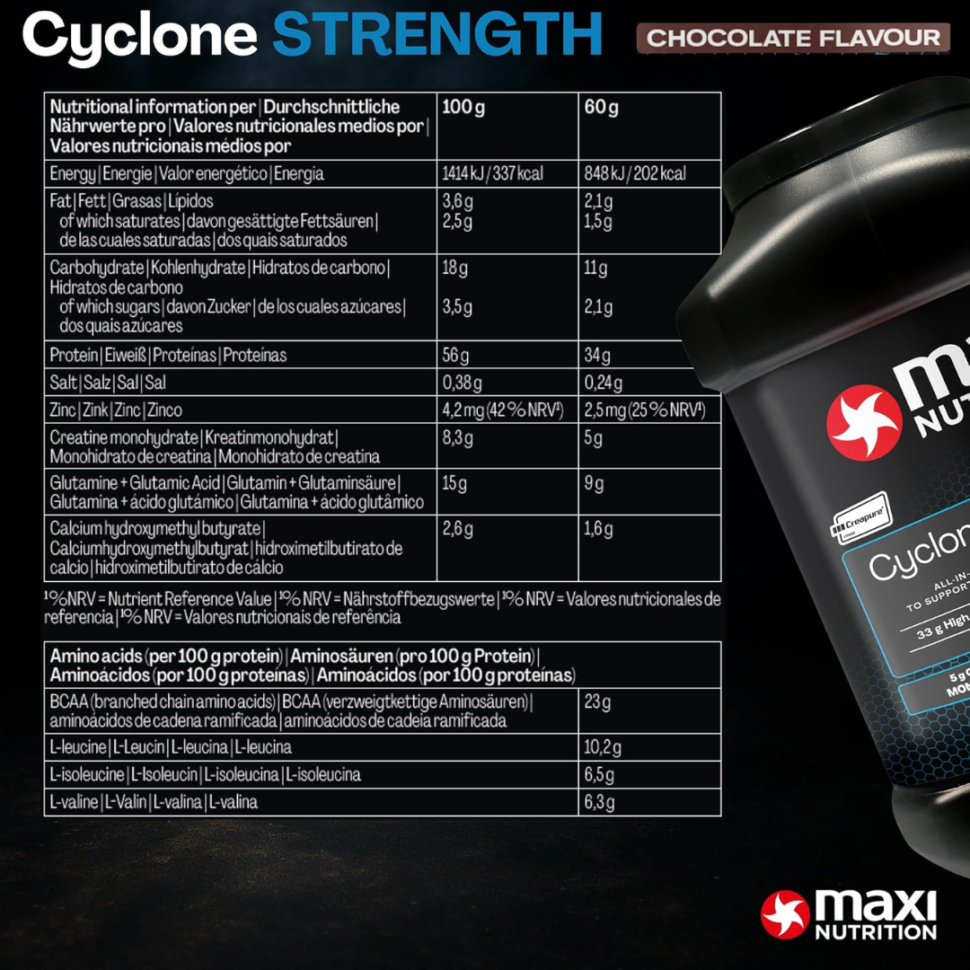 MaxiNutrition Cyclone Powder 1260g - Chocolate