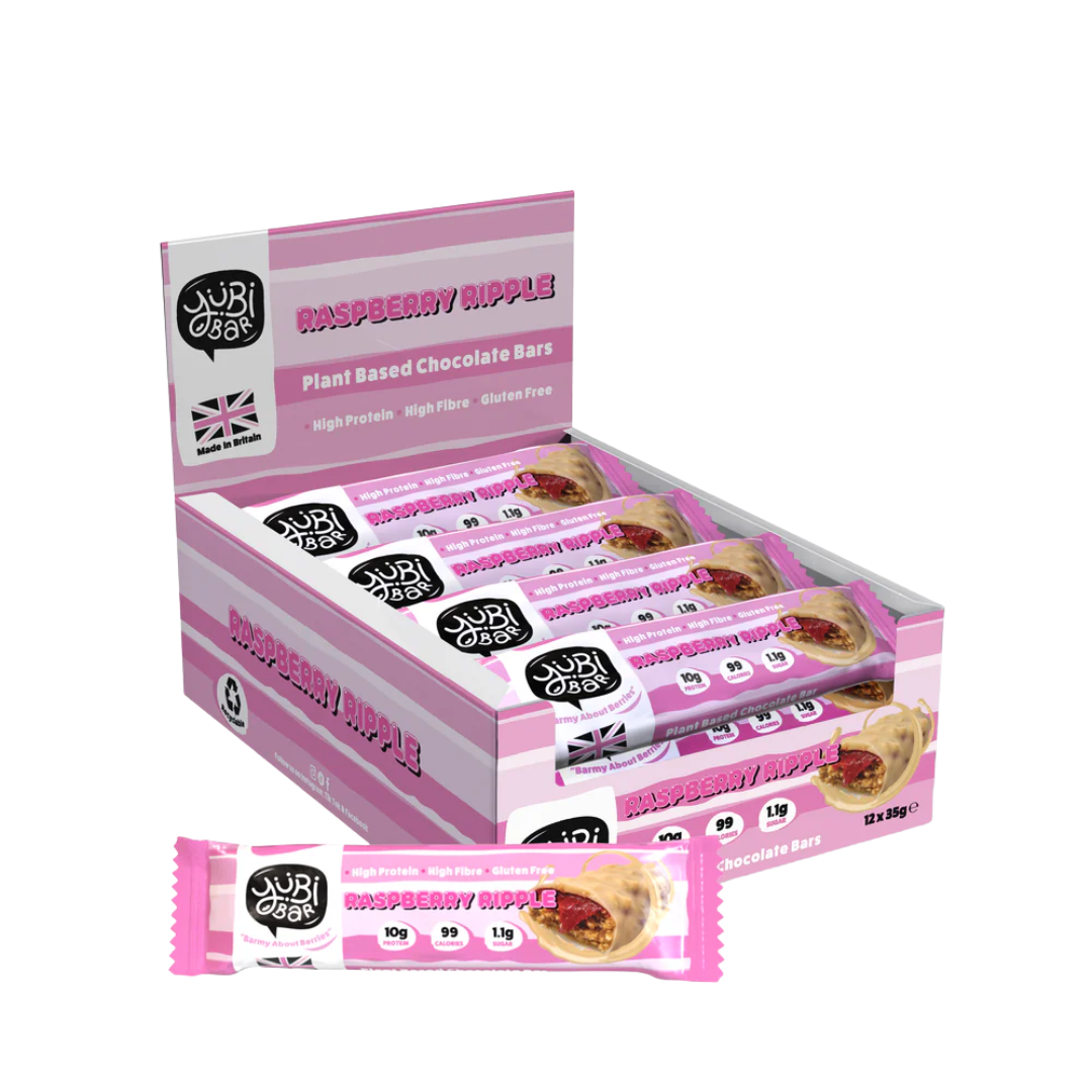 YuBi Bar Protein Bar 12x35g Raspberry Ripple