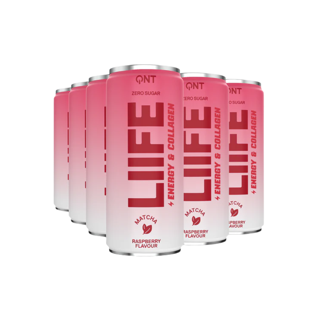 QNT Energy & Collagen Matcha 12x250ml Raspberry
