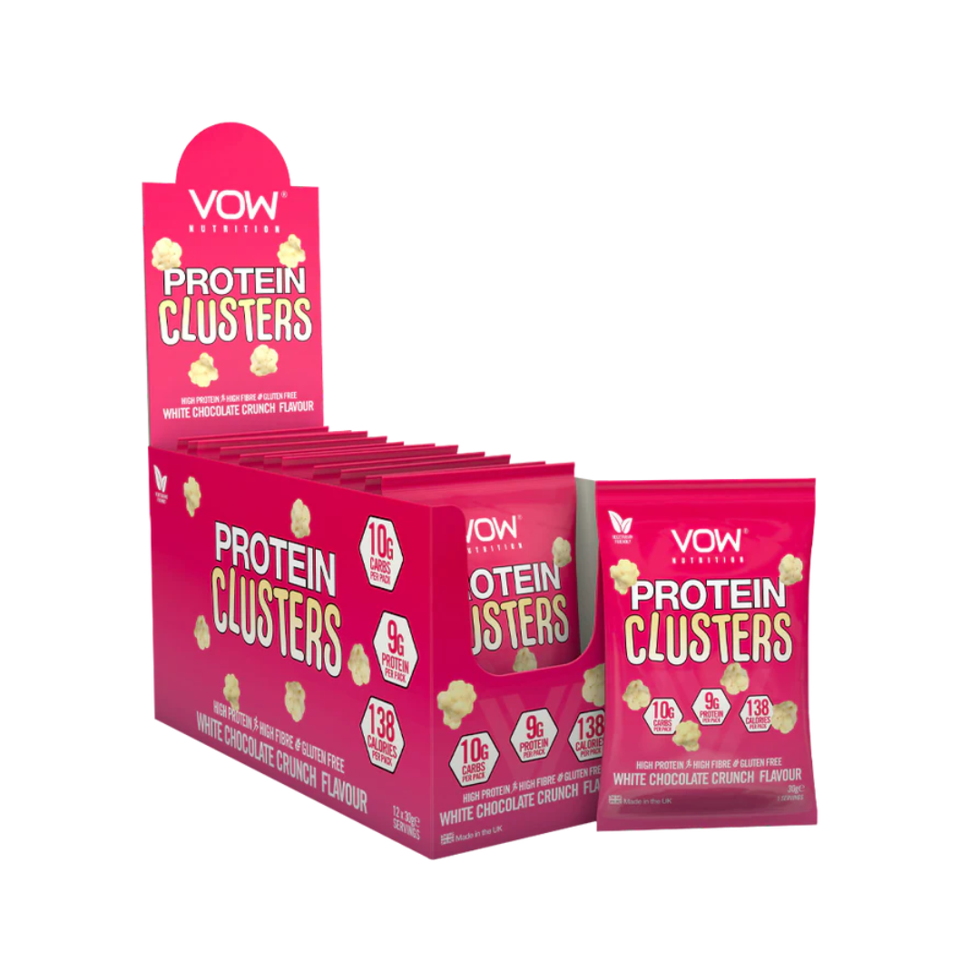 VOW Nutrition Protein Clusters 12x30g White Chocolate