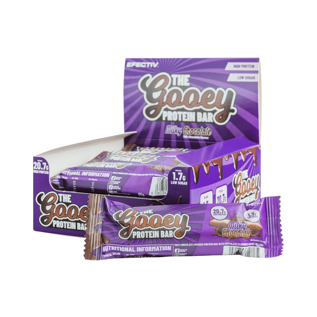 Efectiv Nutrition The Gooey Protein Bar 12x65g Milky Chocolate