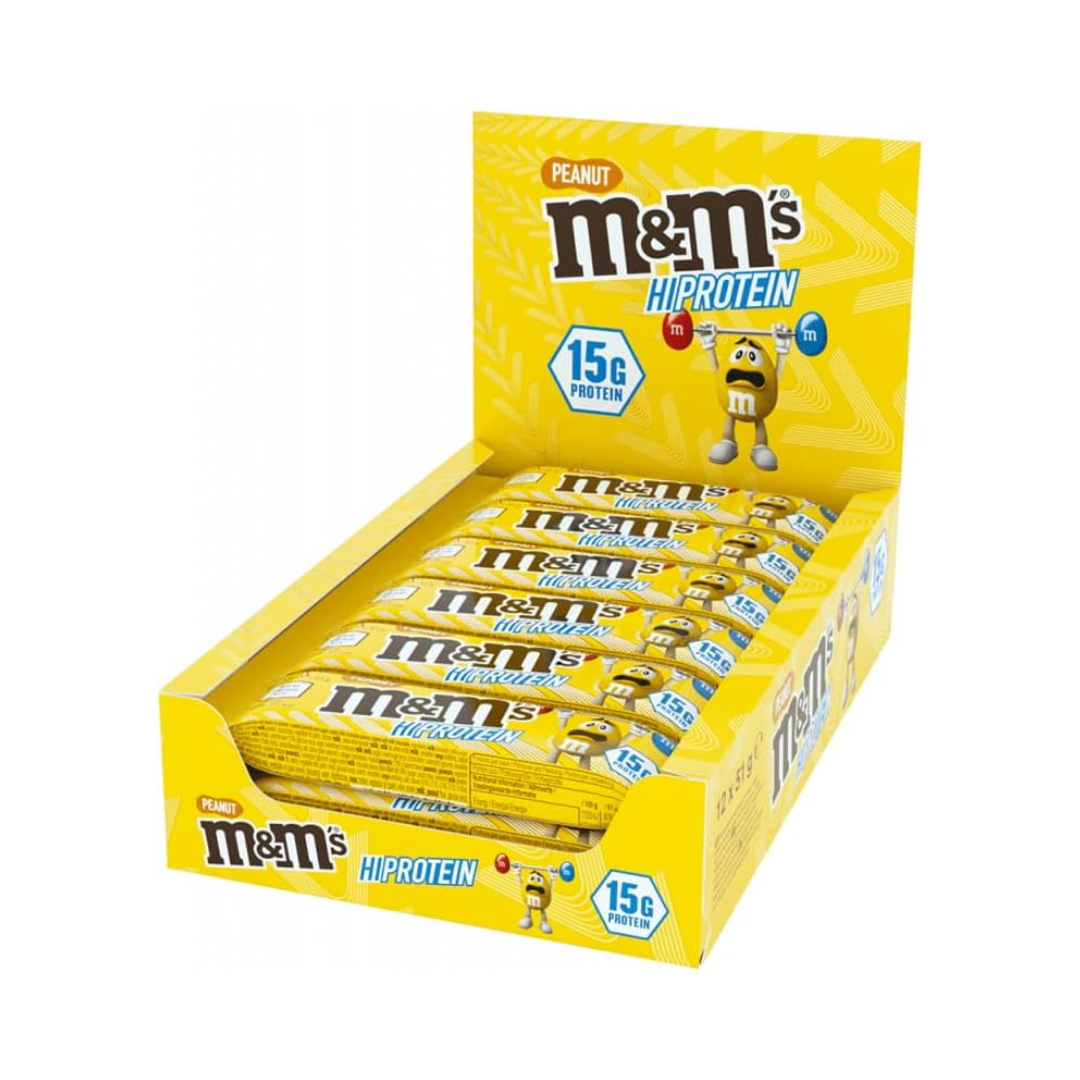 M&M Hi-Protein Bar 12x51g Peanut