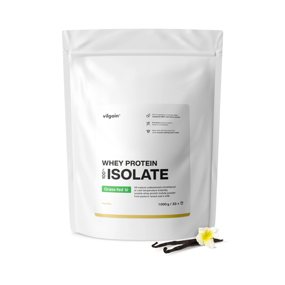 Vilgain Grass-fed Whey Protein Isolate 1000g Vanilla