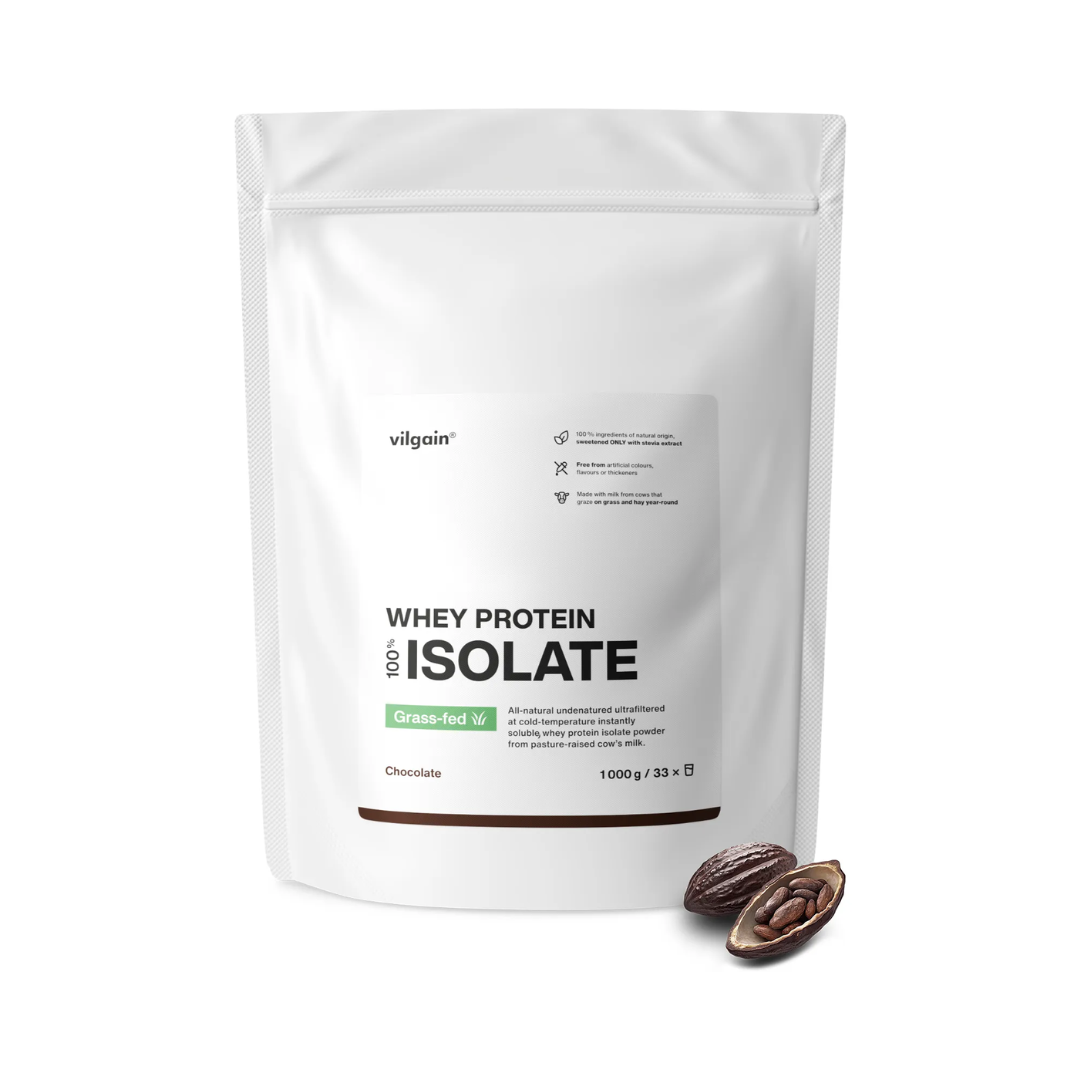 Vilgain Grass-fed Whey Protein Isolate 1000g Chocolate