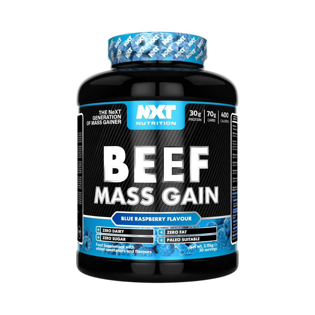 NXT Nutrition Beef Mass Gain 3.15kg Blue Raspberry
