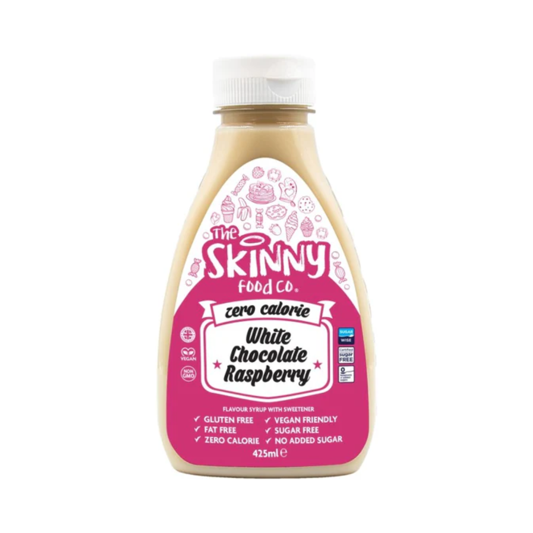The Skinny Food Co Zero Calorie Skinny Syrup 425ml White Chocolate Raspberry