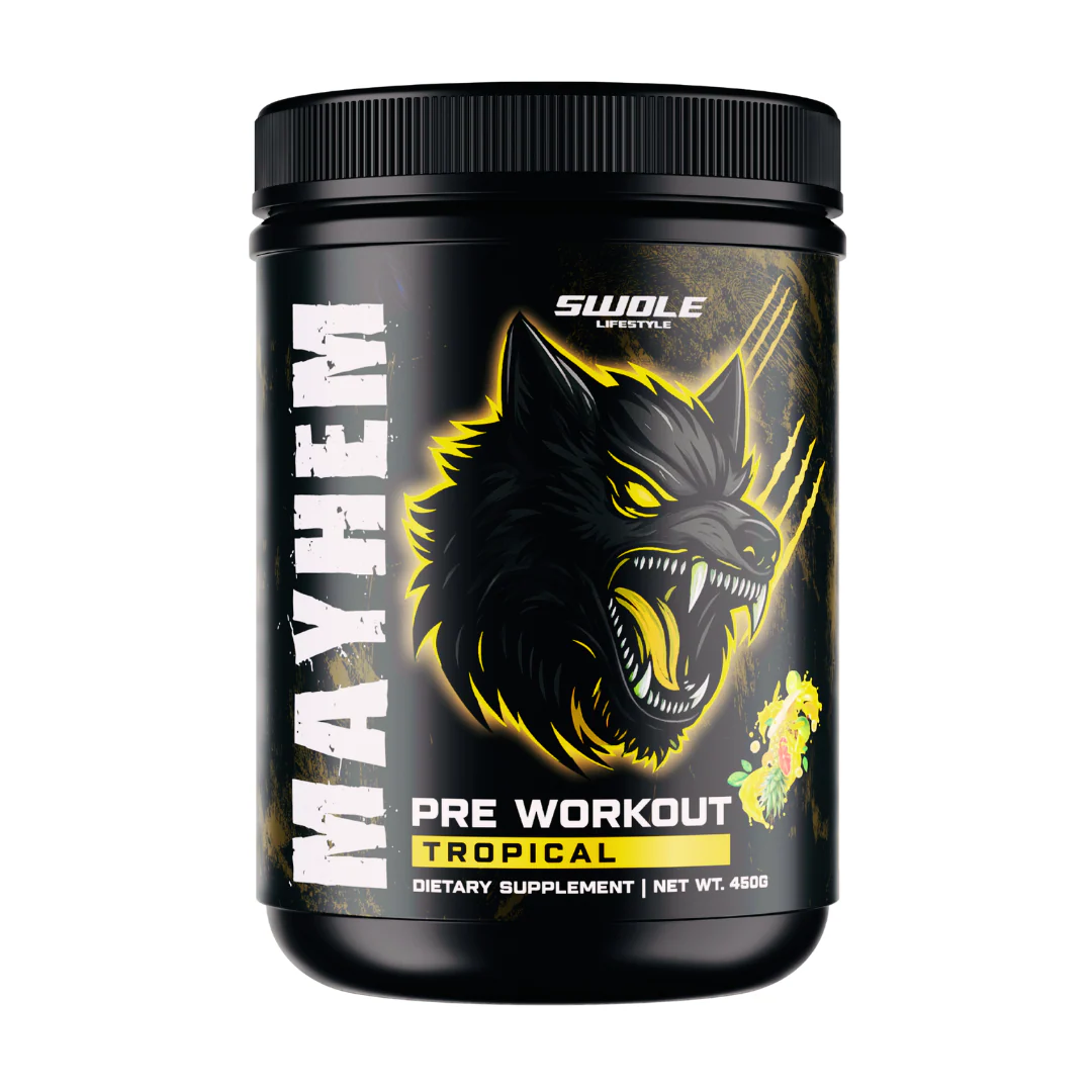 SWOLE Lifestyle MAYHEM Pre Workout 450g Tropical