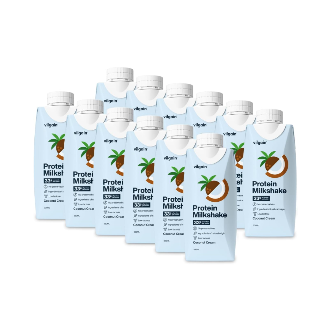 Vilgain Protein Milkshake 12x330ml Coconut Cream