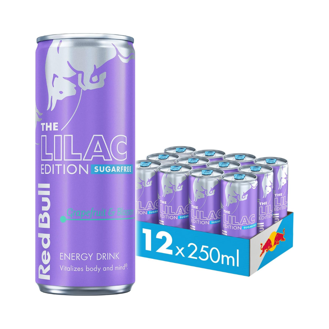 Red Bull Sugar Free Lilac 12x250ml Woodruff Grapefruit