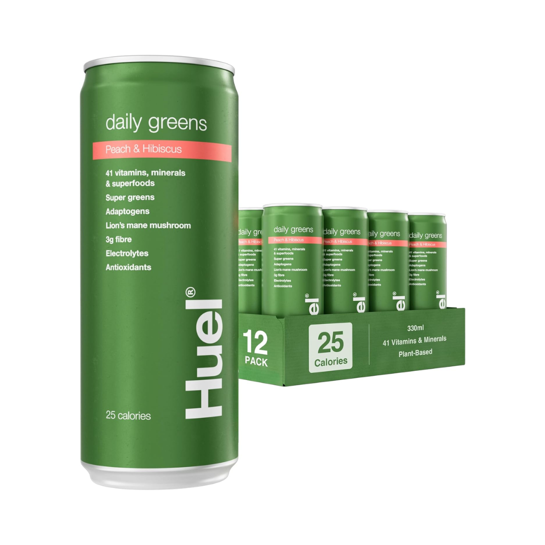 Huel Daily Greens RTD 12x330ml Peach & Hibiscus