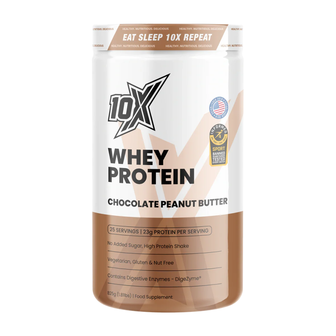 10X Athletic 10X Whey Protein 835g Chocolate Peanut Butter