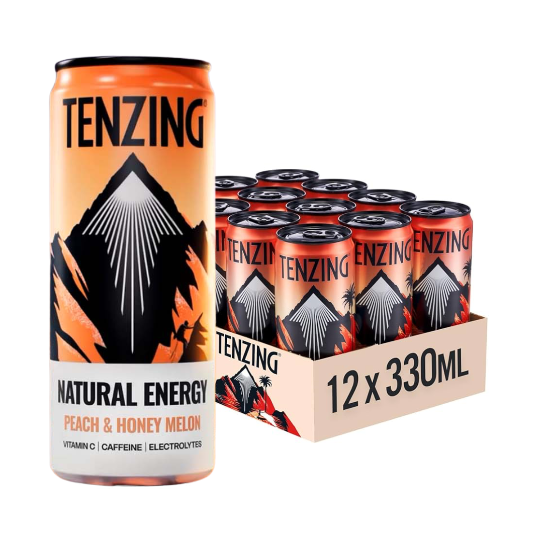 Tenzing Natural Energy 12x330ml Peach & Honey Melon